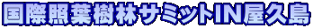国際照葉樹林サミットIN屋久島